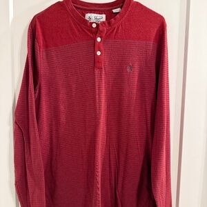 Original Penguin Striped Henley Shirt